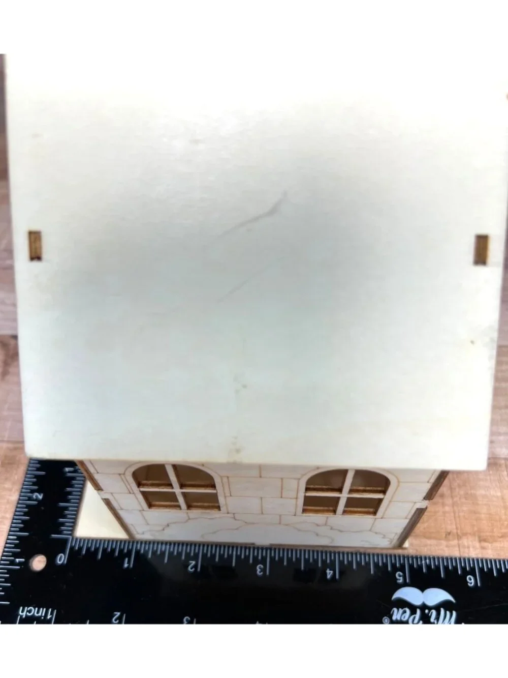 Santas Workshop Wooden LED Light-Up House Laser cut Can Be Painted Or Natural